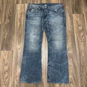 True Religion Jeans Women's Size 40 Bootcut Flap Midnight SN Faded Blue